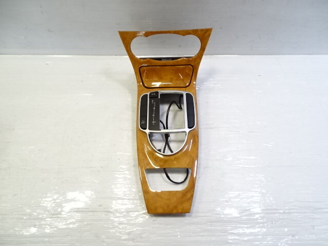 08 Mercedes R230 SL550 center console, w/  wood trim with ashtray 2306801736 chestnut