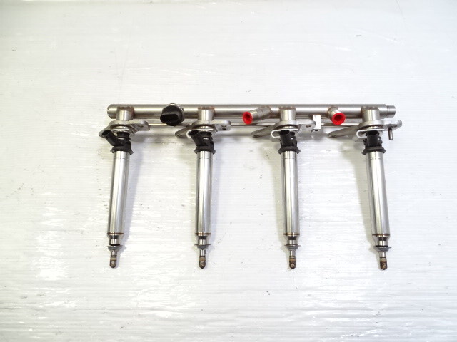 13 Mercedes X166 GL450 fuel rail w/ injectors, set of 4, right 2780703495 2780700687