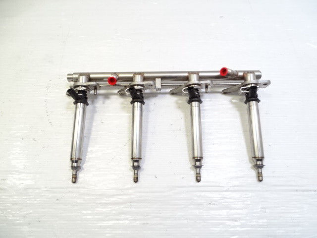 13 Mercedes X166 GL450 fuel rail w/ injectors, set of 4, left 2780703395 2780700687