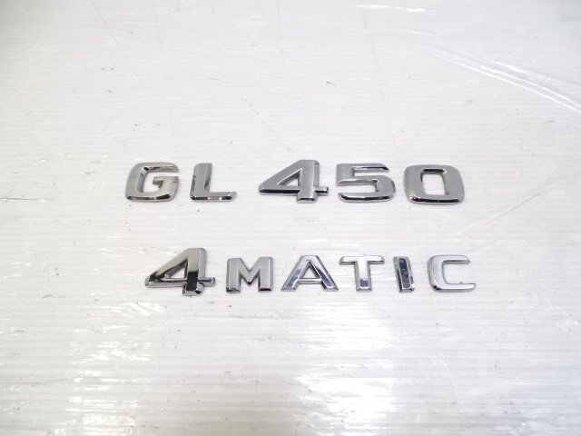 13 Mercedes X166 GL450 emblem set, on trunk lid GL450 4Matic