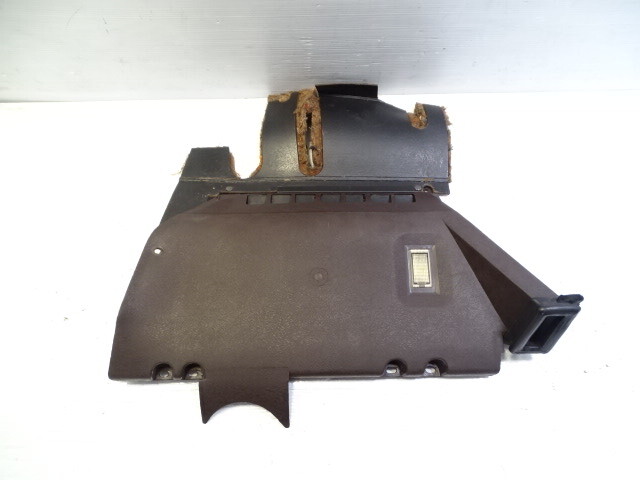 85 Mercedes R107 380SL trim, interior, lower dash kick panel, left, brown 1078303545