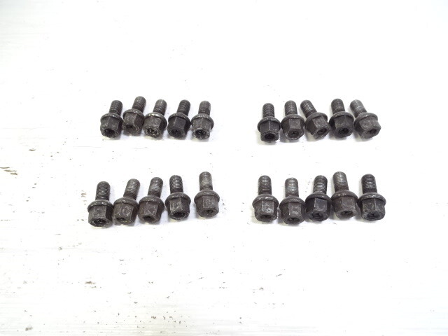 79 Mercedes W123 300CD lug nuts, set of 20, short w/steel hub caps