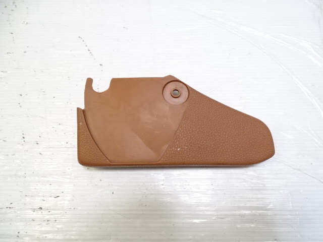 79 Mercedes W123 300CD trim, seat belt buckle cover panel, right, 1239183230 palomino Coupe
