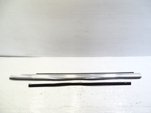 79 Mercedes W123 300CD trim, door chrome trim w/ window scraper seal, left Coupe