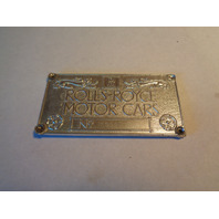 Rolls-Royce Motor Cars emblem, serial number plaque