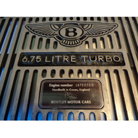 2002 Bentley Arnage 6.75L Engine Plate Plaque pf56811pa