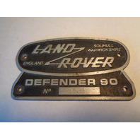 Land Rover Defender 90 Serial Number Plaque Plate