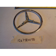 87 Mercedes W126 420SEL 560SEL emblem, on trunk lid, 1267580158