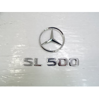 Mercedes R129 SL500 emblem set, trunk, SL500 and star
