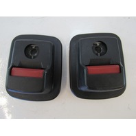 Mercedes R230 SL500 SL55 luggage seat belt clips buckles, rear 2308600096 black