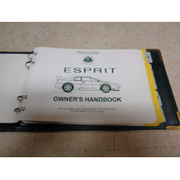 2002 Lotus Esprit V8 owner's manual handbook AE82T0324/1