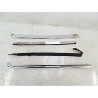85 Mercedes R107 380SL trim set, exterior, windshield side pillar, left, chrome LH 85 Mercedes R107 380SL trim set, exterior, windshield side pillar, left, chrome LH