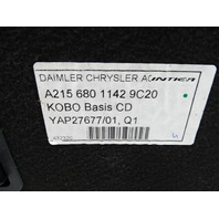 2005 Mercedes W215 CL55 carpet liner, trunk, floor mat, 2156801142, gray/black