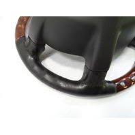 04 Mercedes W463 G500 steering wheel with wood trim, black 2114600603
