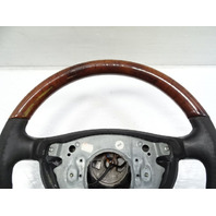 04 Mercedes W463 G500 steering wheel with wood trim, black 2114600603