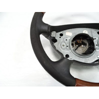 04 Mercedes W463 G500 steering wheel with wood trim, black 2114600603