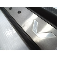 01 Mercedes R170 SLK320 trim, door step sill, scuff plate, left or right, black, 1706800335