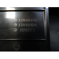 03 Mercedes R230 SL500 storage compartment, right rear 2308100841 dark gray