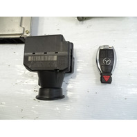 03 Mercedes R230 SL500 engine ignition ecu computer key fob & shifter 1131531279