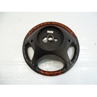 03 Mercedes R230 SL500 steering wheel, leather/wood, black