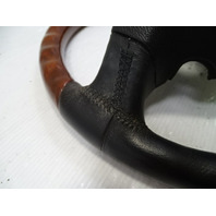 03 Mercedes R230 SL500 steering wheel, leather/wood, black