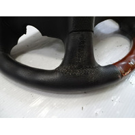03 Mercedes R230 SL500 steering wheel, leather/wood, black