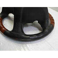 03 Mercedes R230 SL500 steering wheel, leather/wood, black