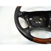 03 Mercedes R230 SL500 steering wheel, leather/wood, black