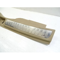 13 Mercedes X166 GL450 trim, trunk step sill scuff plate, beige, 1666900341