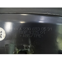 05 Mercedes R230 SL55 trim, trunk left side, 2306930591 gray