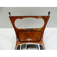 05 Mercedes R230 SL55 center console wood trim with ashtray, walnut veneer, 2306801836
