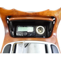 05 Mercedes R230 SL55 center console wood trim with ashtray, walnut veneer, 2306801836