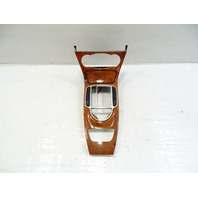 05 Mercedes R230 SL55 center console wood trim with ashtray, walnut veneer, 2306801836