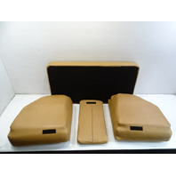 85 Mercedes R107 380SL seat cushion set, rear bench, palomino 4pc