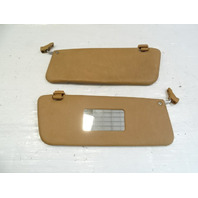 85 Mercedes R107 380SL sunvisor set, left and right, palomino