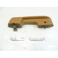 85 Mercedes R107 380SL grab handle, on door panel, left, palomino armrest