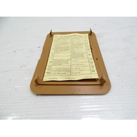 85 Mercedes R107 380SL trim, fuse box cover, palomino, passenger footwell, 1075452800