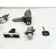 85 Mercedes R107 380SL lock set, with key, door handles, trunk lid, glove box