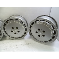 85 Mercedes R107 380SL wheels set, TSW silver alloy 15x7, Et25 aftermarket