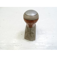 03 Mercedes R230 SL500 gear shift knob, shifter beige w/wood 2302671010