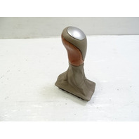 03 Mercedes R230 SL500 gear shift knob, shifter beige w/wood 2302671010
