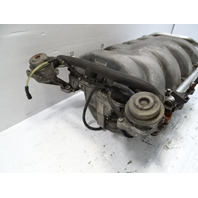03 Mercedes R230 SL500 intake manifold, w/fuel injectors, 1131400401
