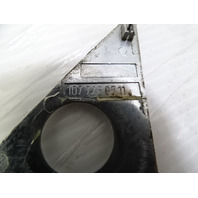 83 Mercedes 380SL trim, mirror bolt cover, left plate 1077250711