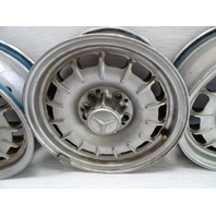 83 Mercedes 380SL wheel set, 6.5x14 1264002102 silver