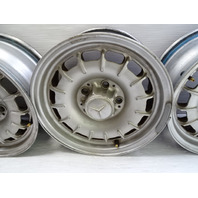 83 Mercedes 380SL wheel set, 6.5x14 1264002102 silver