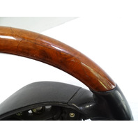 04 Mercedes R230 SL500 steering wheel, leather/wood, black