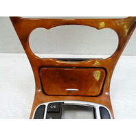04 Mercedes R230 SL500 center console, wood trim, w/ashtray, 2306801539, walnut