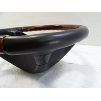 04 Mercedes R230 SL500 steering wheel, leather/wood, black