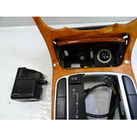 04 Mercedes R230 SL500 center console, wood trim, w/ashtray, 2306801539, walnut