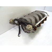 04 Mercedes R230 SL500 intake manifold, w/fuel injectors, 1131400401